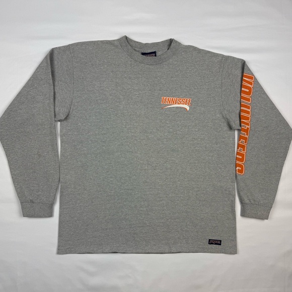 Vtg Tennessee Volunteers Mens Long Sleeve T-Shirt Sz Medium Y2K Grey B2 - Picture 2 of 7